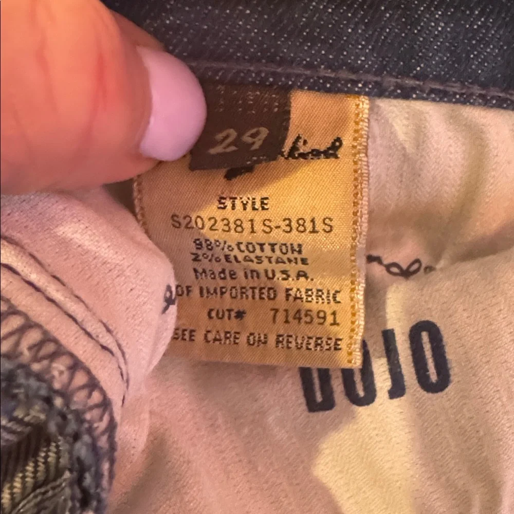 7 For All Mankind Dark Blue Jean Shorts - Picture 3 of 4